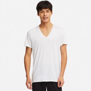 Uniqlo  UNIQLO AIRism V-neck UNIQLO AIRism Мужская футболка с V-образным вырезом