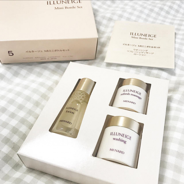Menard - ILLUNEIGE - Washing Cream, Refresh massage, Lotion Менард Menard Saranari (ILLUNEIGE) очищающий и увлажняющий набор