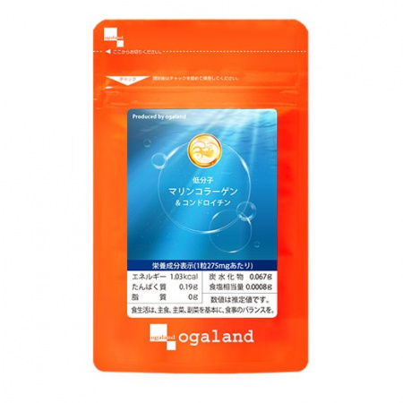 Ogaland Низкомолекулярный Морской Коллаген и Хондроитин (90 дней - 180 шт)