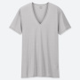 UNIQLO AIRism Мужская футболка с V-образным вырезом