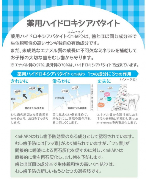 Sangi Apagard детская реминерализующая зубная паста