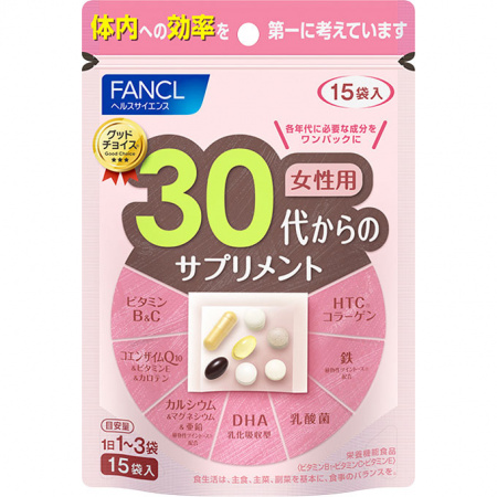 FANCL 30+ Витаминно-минеральный комплекс для женщин (15 пакетиков)